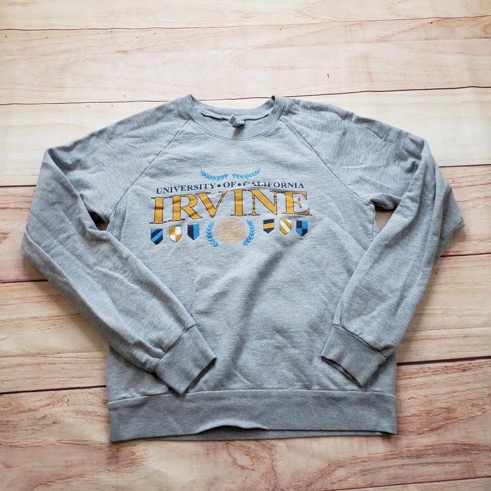 American Apparel Sweatshirt Womens XS Gray Pullover California FLEECE Graphic